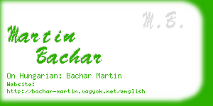 martin bachar business card